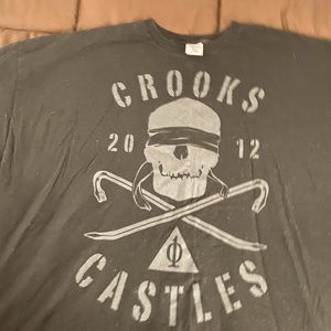 3xl Crooks and Castle grey and black short sleeve